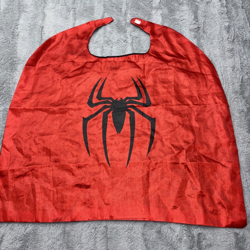 Spider Man red cape for Halloween one size fit most people.